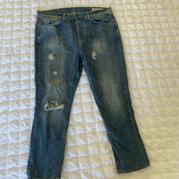 All Saints distressed denim in jacks place fuse kick - Picture 1 of 10